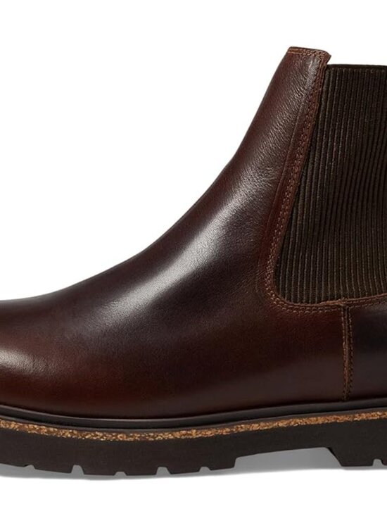 NEW Birkenstock Highwood Chelsea Deep Blue Brown Leather Boots 43 R Mens 10